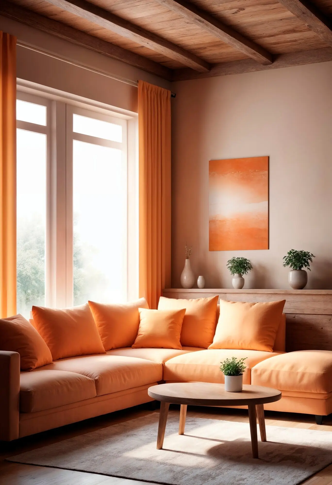 Realistische Innenraumgestaltung mit Möbeln